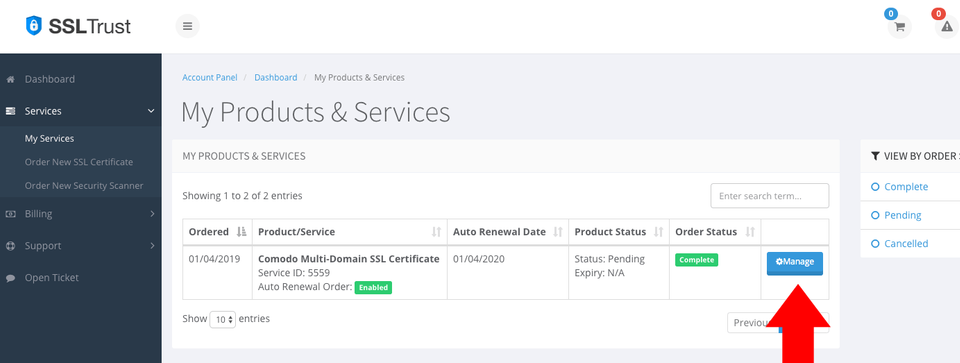 manage ssl