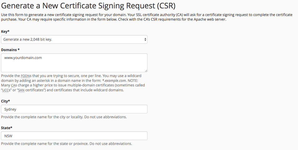 Input CSR Details